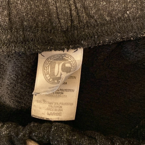 Made in USA Athletic Blanks Charcoal Sweatshorts - Picture 3 of 3